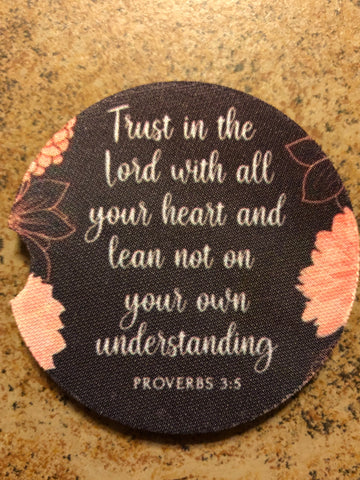 Trust In The Lord Car Coasters