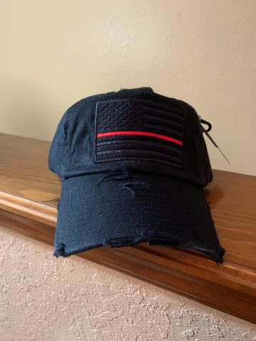 Red Thin Line Hat
