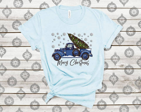 Blue Christmas Truck Shirt